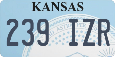 KS license plate 239IZR