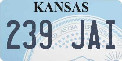 KS license plate 239JAI