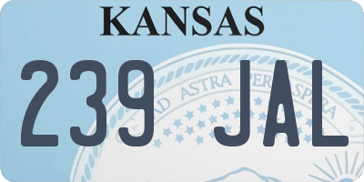 KS license plate 239JAL