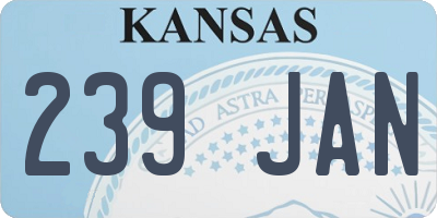 KS license plate 239JAN