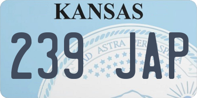 KS license plate 239JAP