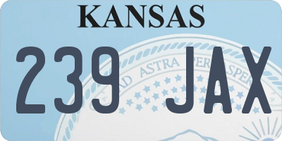 KS license plate 239JAX