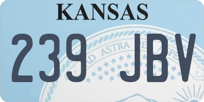 KS license plate 239JBV