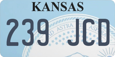 KS license plate 239JCD