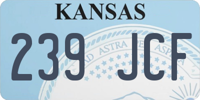 KS license plate 239JCF