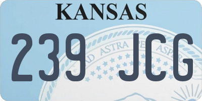 KS license plate 239JCG