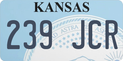 KS license plate 239JCR