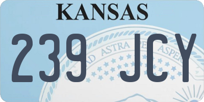 KS license plate 239JCY