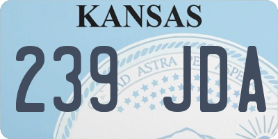 KS license plate 239JDA