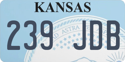 KS license plate 239JDB