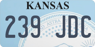 KS license plate 239JDC