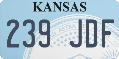 KS license plate 239JDF