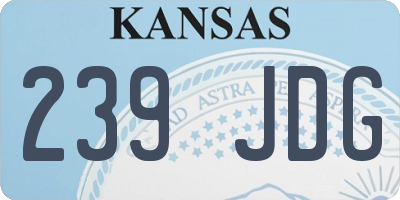 KS license plate 239JDG