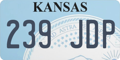 KS license plate 239JDP
