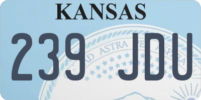 KS license plate 239JDU