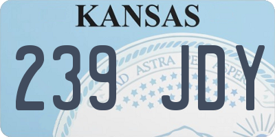 KS license plate 239JDY