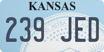 KS license plate 239JED