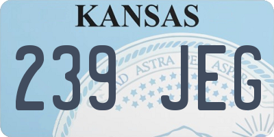 KS license plate 239JEG