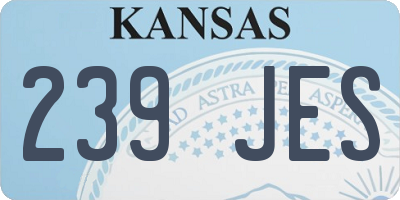 KS license plate 239JES
