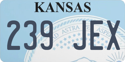 KS license plate 239JEX