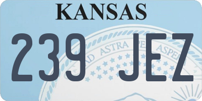 KS license plate 239JEZ