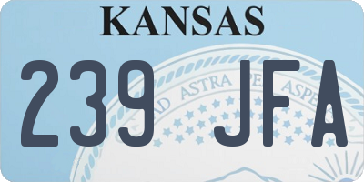 KS license plate 239JFA