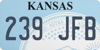 KS license plate 239JFB