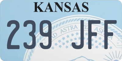 KS license plate 239JFF