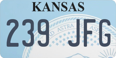 KS license plate 239JFG