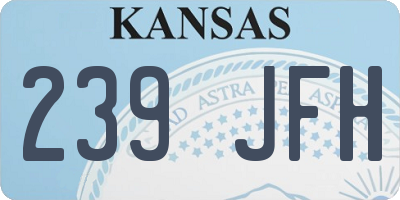 KS license plate 239JFH