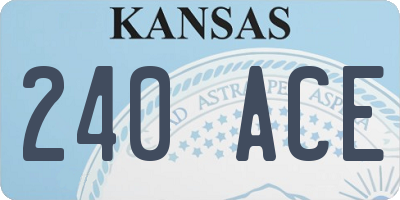 KS license plate 240ACE