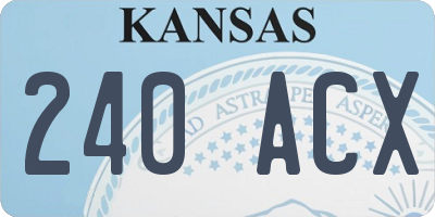 KS license plate 240ACX