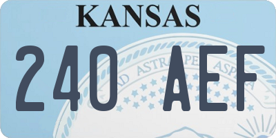 KS license plate 240AEF
