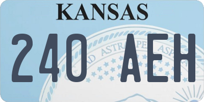 KS license plate 240AEH