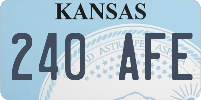 KS license plate 240AFE