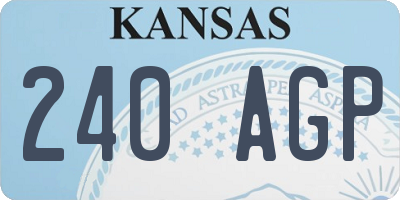 KS license plate 240AGP