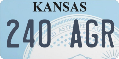 KS license plate 240AGR