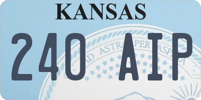 KS license plate 240AIP