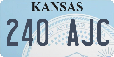 KS license plate 240AJC