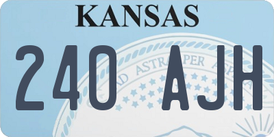 KS license plate 240AJH