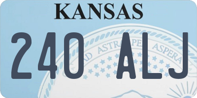 KS license plate 240ALJ