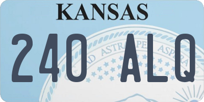 KS license plate 240ALQ
