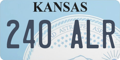 KS license plate 240ALR