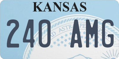 KS license plate 240AMG