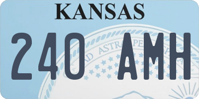KS license plate 240AMH