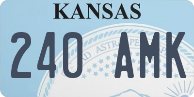 KS license plate 240AMK