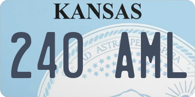 KS license plate 240AML