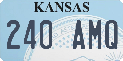 KS license plate 240AMQ