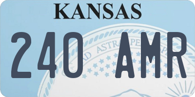 KS license plate 240AMR