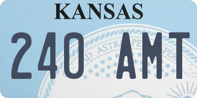 KS license plate 240AMT